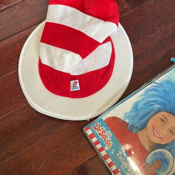 Dr Seuss thing 2 shirt. Worn once. Costume.  Dr Seuss week at school. - Picture 5 of 5